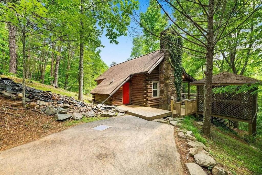 Very Private, Real Log Cabin With Hot Tub! 세비어빌 외부 사진