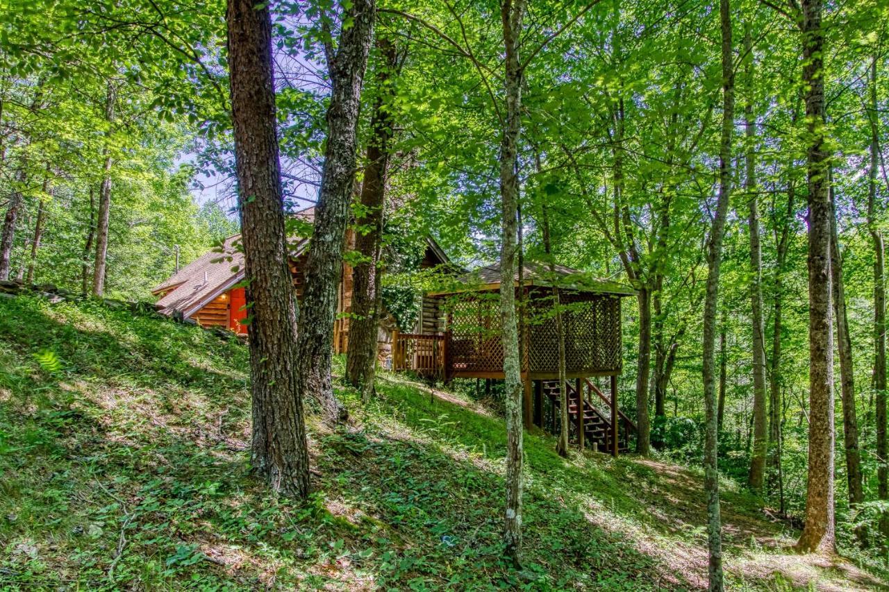 Very Private, Real Log Cabin With Hot Tub! 세비어빌 외부 사진