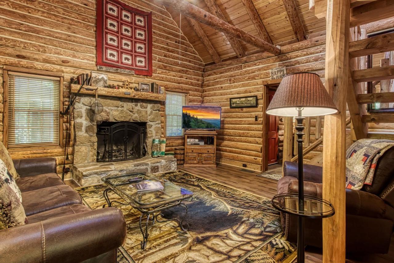 Very Private, Real Log Cabin With Hot Tub! 세비어빌 외부 사진