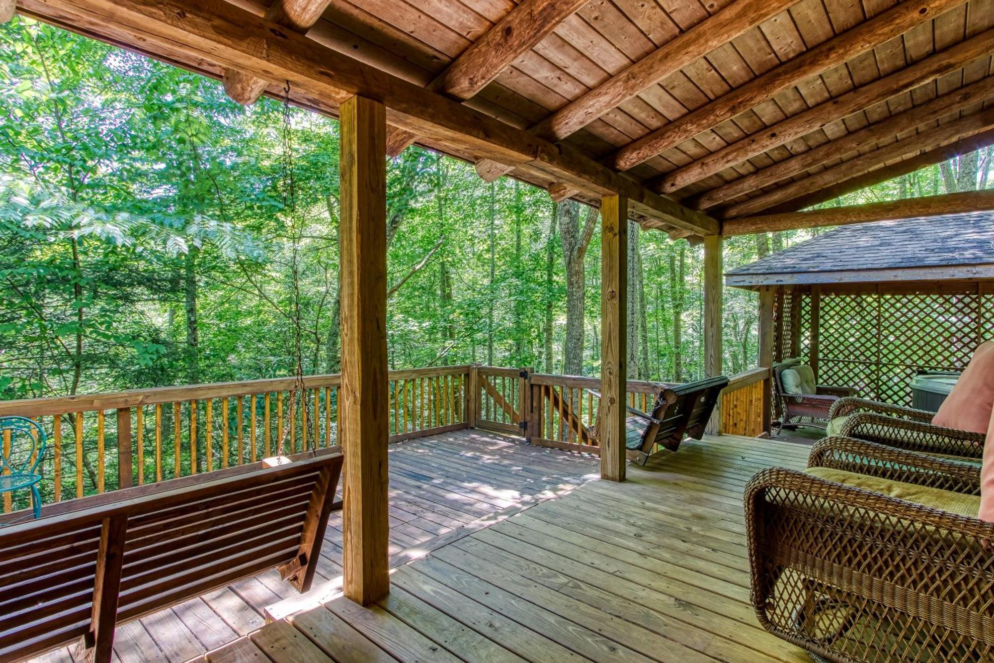 Very Private, Real Log Cabin With Hot Tub! 세비어빌 외부 사진